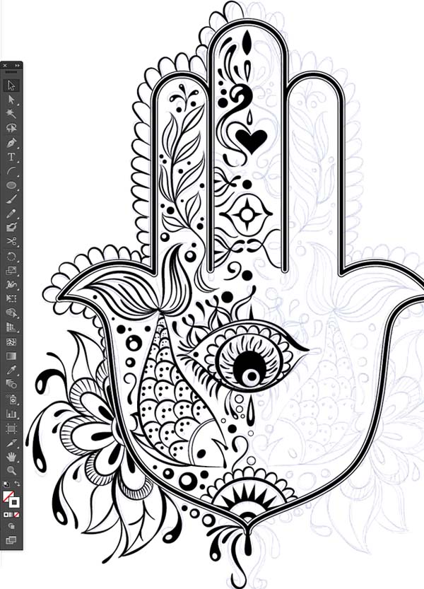 600x833 Design An Eye Catching Hamsa T Shirt In Adobe Illustrator