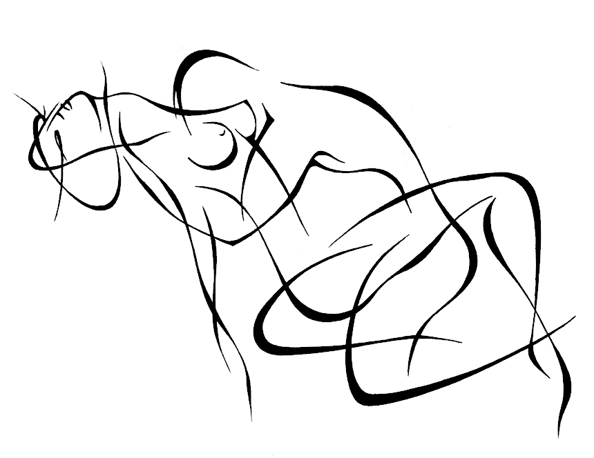 860x664 Lyudmila Kogan Artwork Passion Original Drawing Pen Abstract