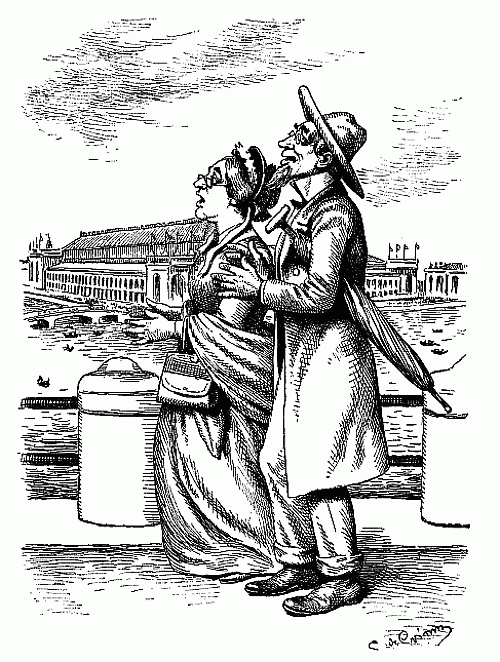 500x662 Public Domain Images Old Couple Look To The Sky Bumpkins Pen Ink