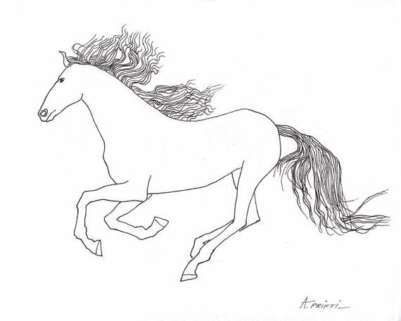 570x456 Original Line Drawing 8x10 Small Ink And Pen Line Art Fine