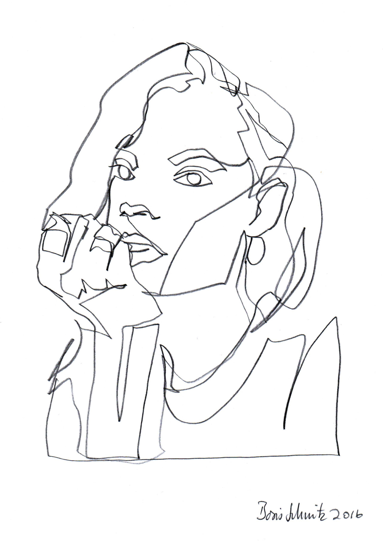 1280x1811 Continuous Line Drawing By Boris Schmitz Week 1 Illustration Pen