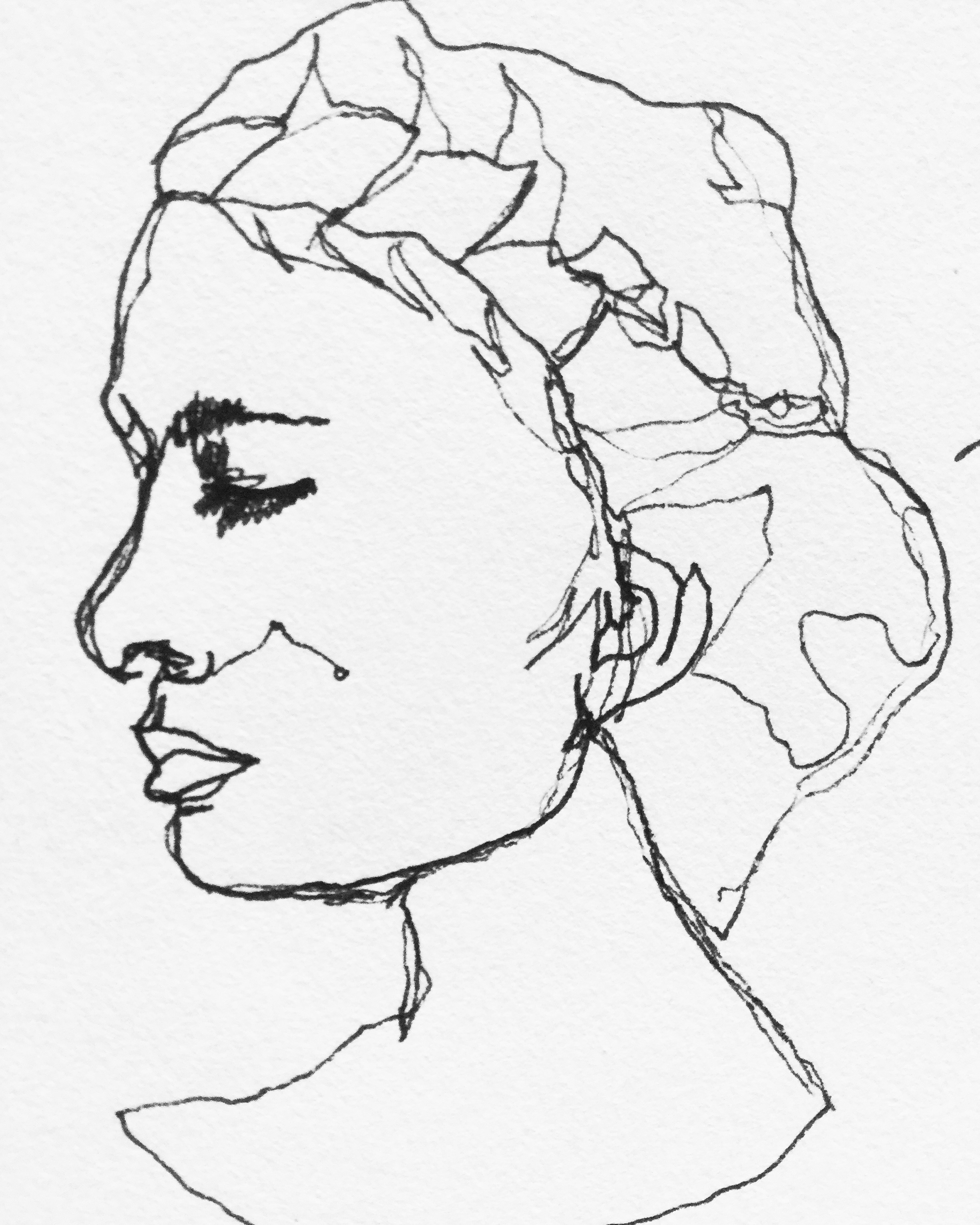 2448x3059 Continuous Line Pen Drawing Drawing The World Sketches