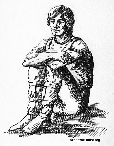 401x514 Portrait Pen And Ink (Rapidograph Technical Pen