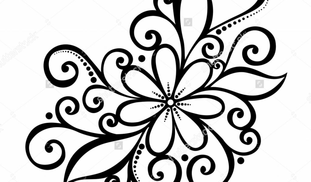 1024x600 Simple Design Charcoal Sketch Pencil Design Drawings Flower Mehndi
