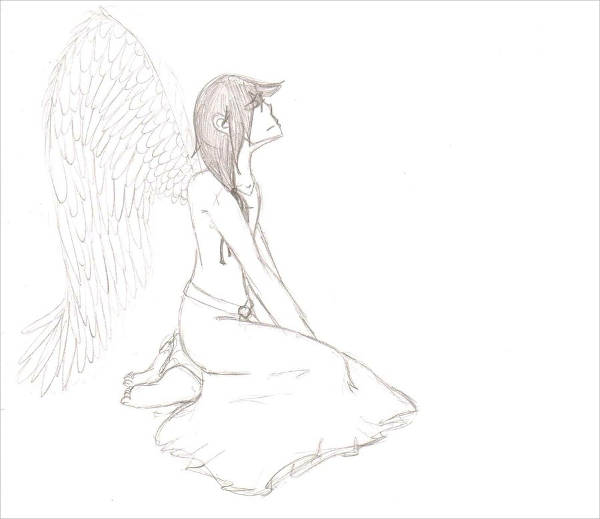 Pencil Angel Drawing