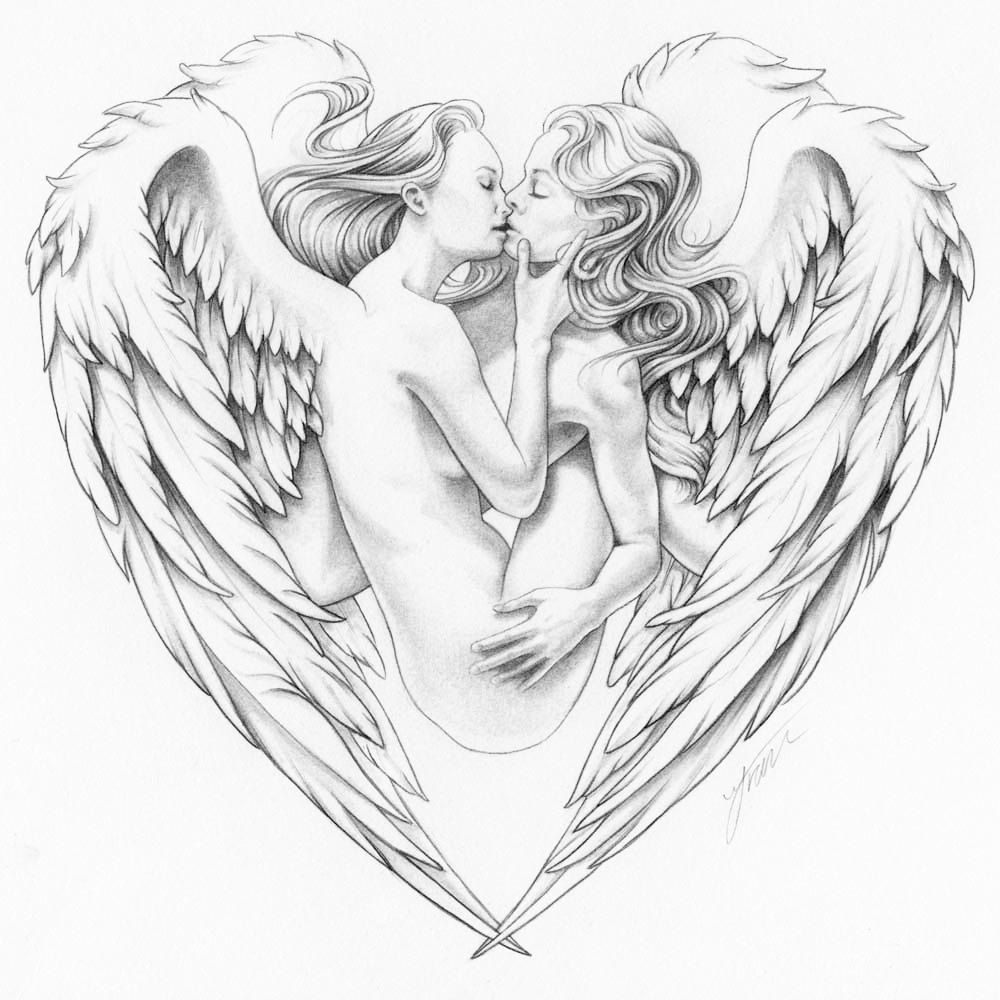 1000x1000 Beautiful Pencil Angel Drawings Pencil Sketching Modern Art