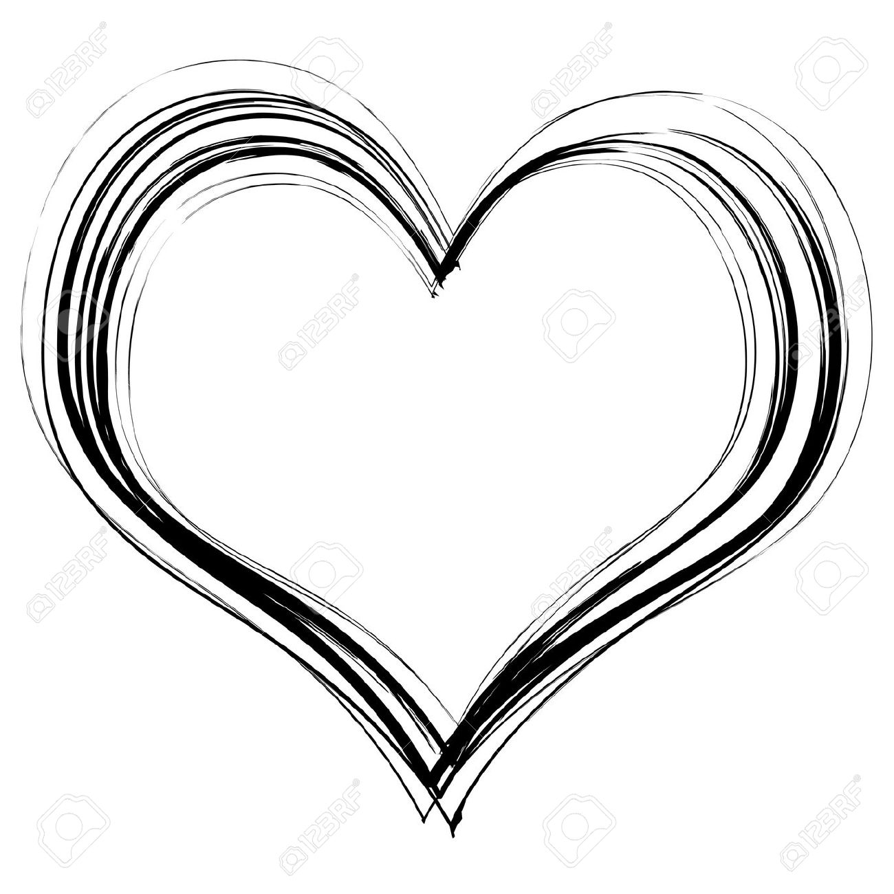 1300x1300 Pencil Sketch Heart Pencil Clipart Heart