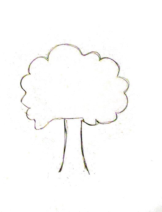 527x690 How To Draw A Tree Tutorial Crafts Drawing Step