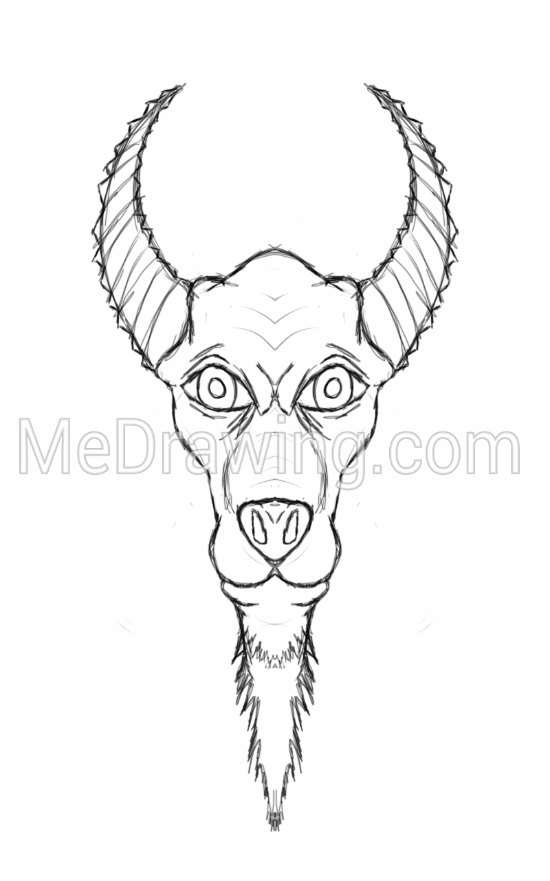 800x1280 Devil Dog Pencil Sketch