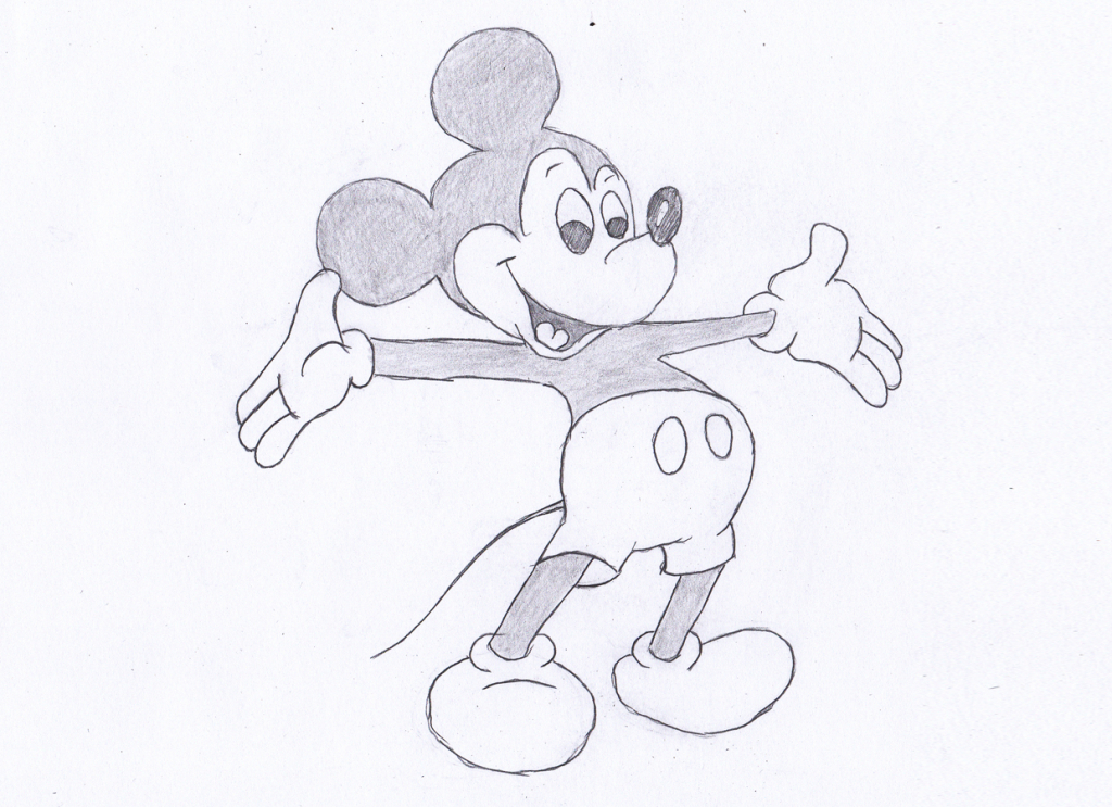 1024x743 Pencil Sketch Of Mickey Mouse Free Download Pencil Drawings Disney