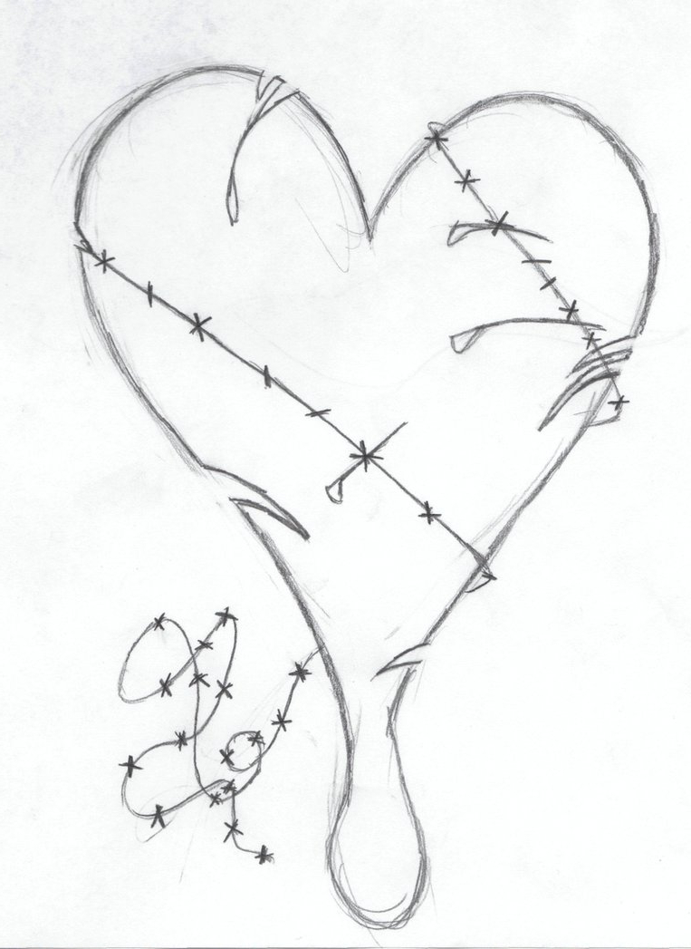 Broken Heart Images Pencil Drawing / Broken Heart Sketch In Pencil ...