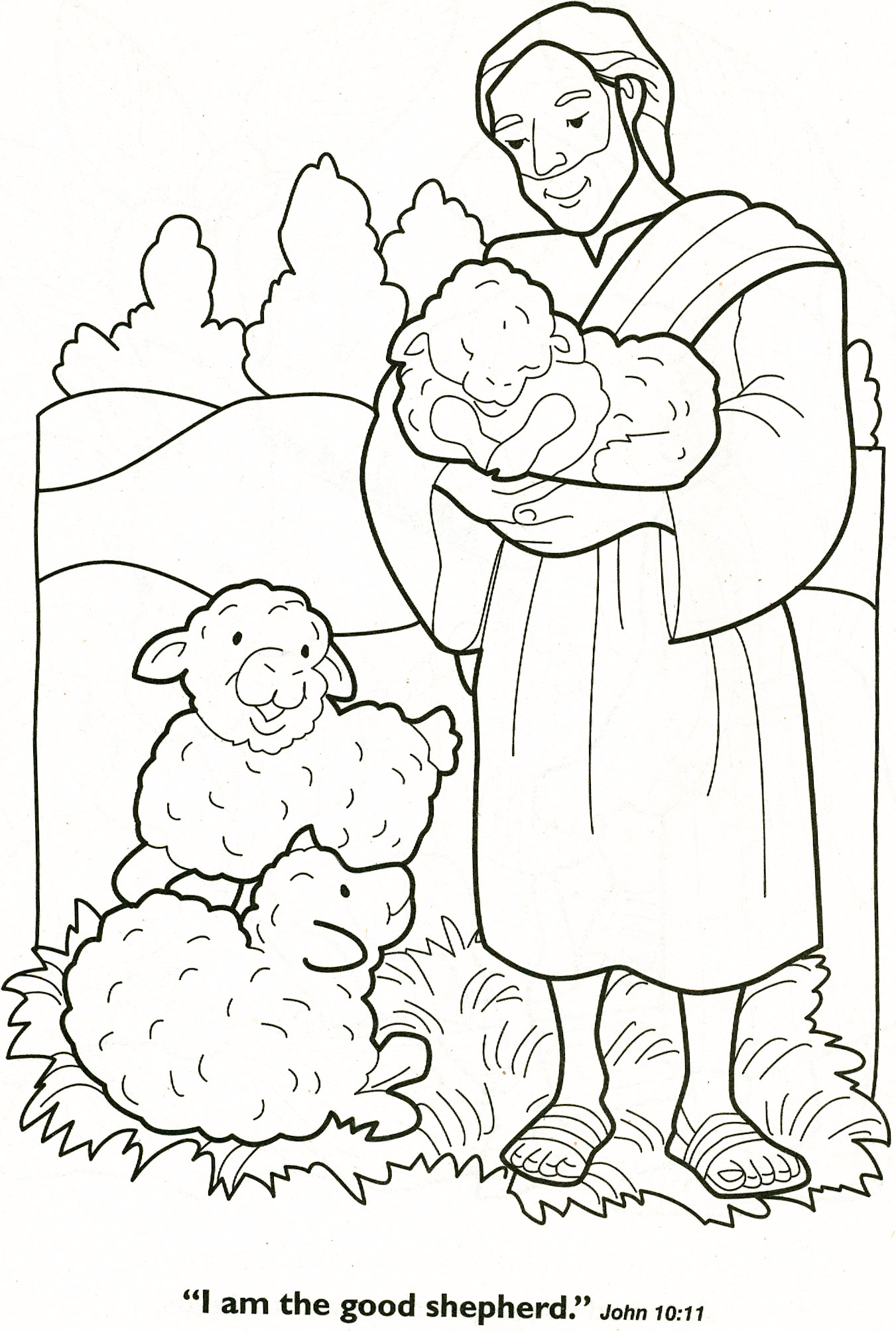 1351x2007 Drawn Lamb The Good Shepherd