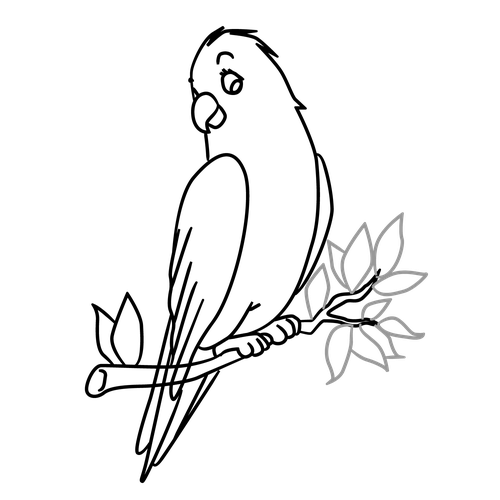 500x500 Bird In A Tree Animals How To Draw