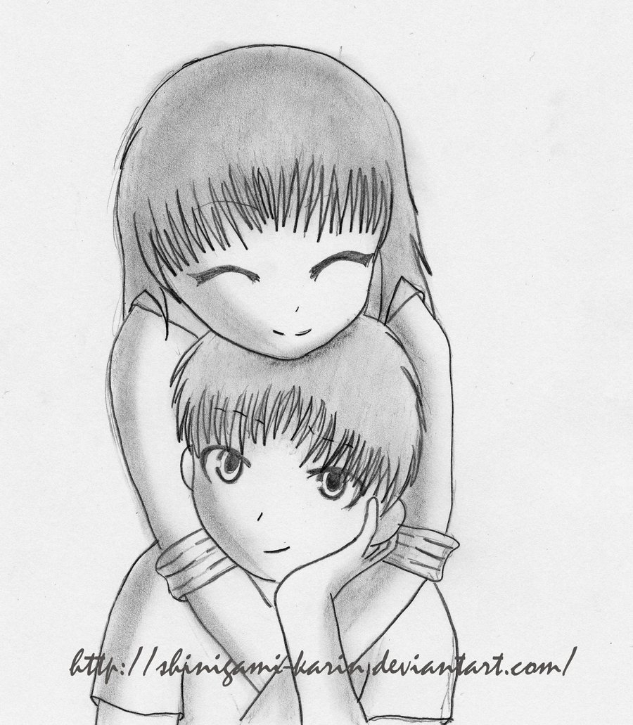 900x1031 Lovely Cartoon Couple Pencil Sketch Latest Boy Girl Sketches