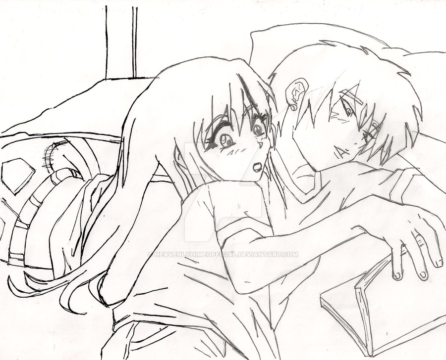 900x728 Anime Couple Pencil Drawing By Heavenlyhimeofficial