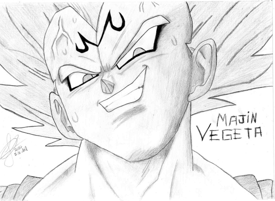 900x660 How To Draw Dragon Ball Z Vegeta