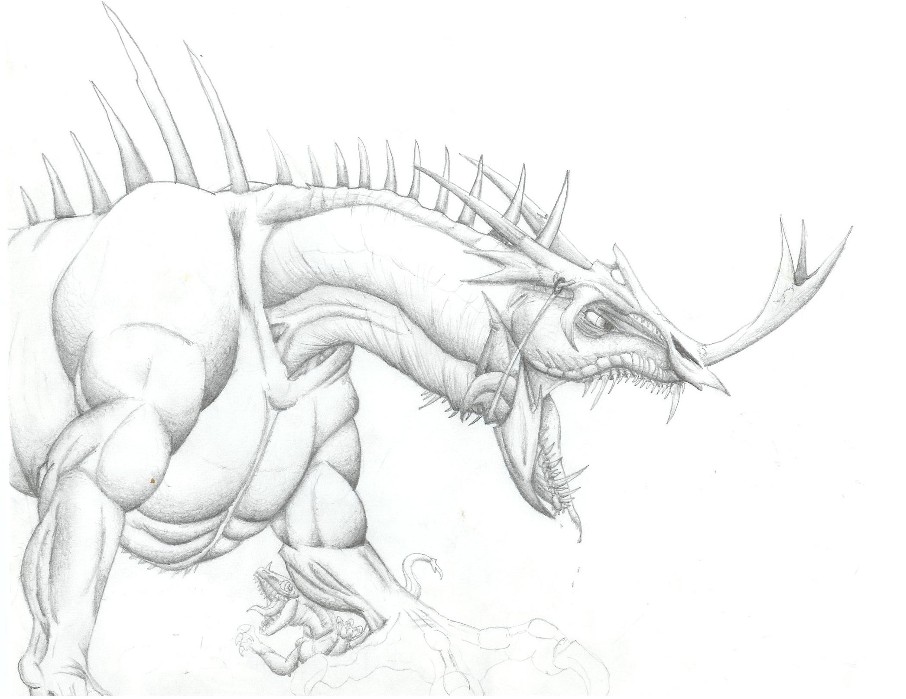 906x699 Pencil Dragon 2 By Dargonxks