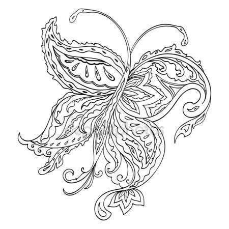 450x450 Butterfly Pencil Drawing Stock Photo Oksana