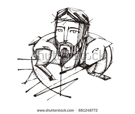 450x380 Drawn Sheep Jesus