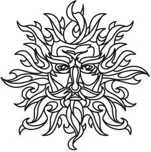 299x300 Sun God Drawings For Painting Or Embroidery