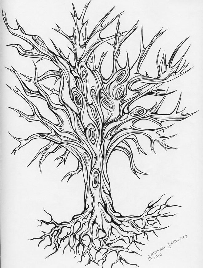 660x870 25 Beautiful Tree Drawing Examples From Around The World