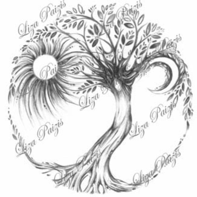 628x628 Digital Printing Tree Of Life Art Print From Original Drawing