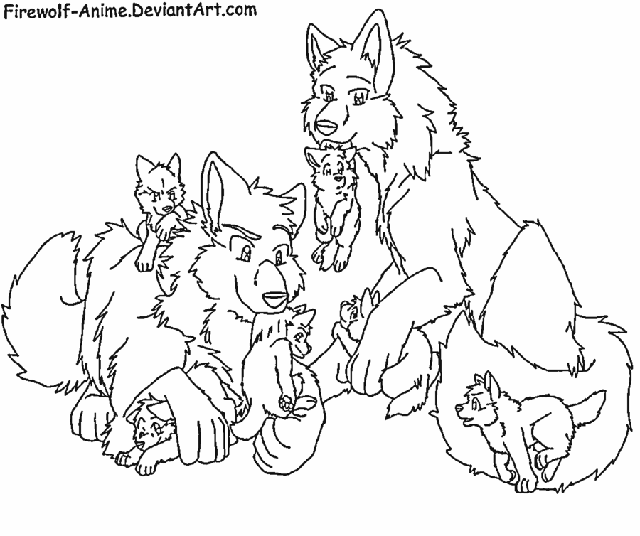 900x754 Cute Wolf Family Anime Wolves Wolf, Anime Wolf