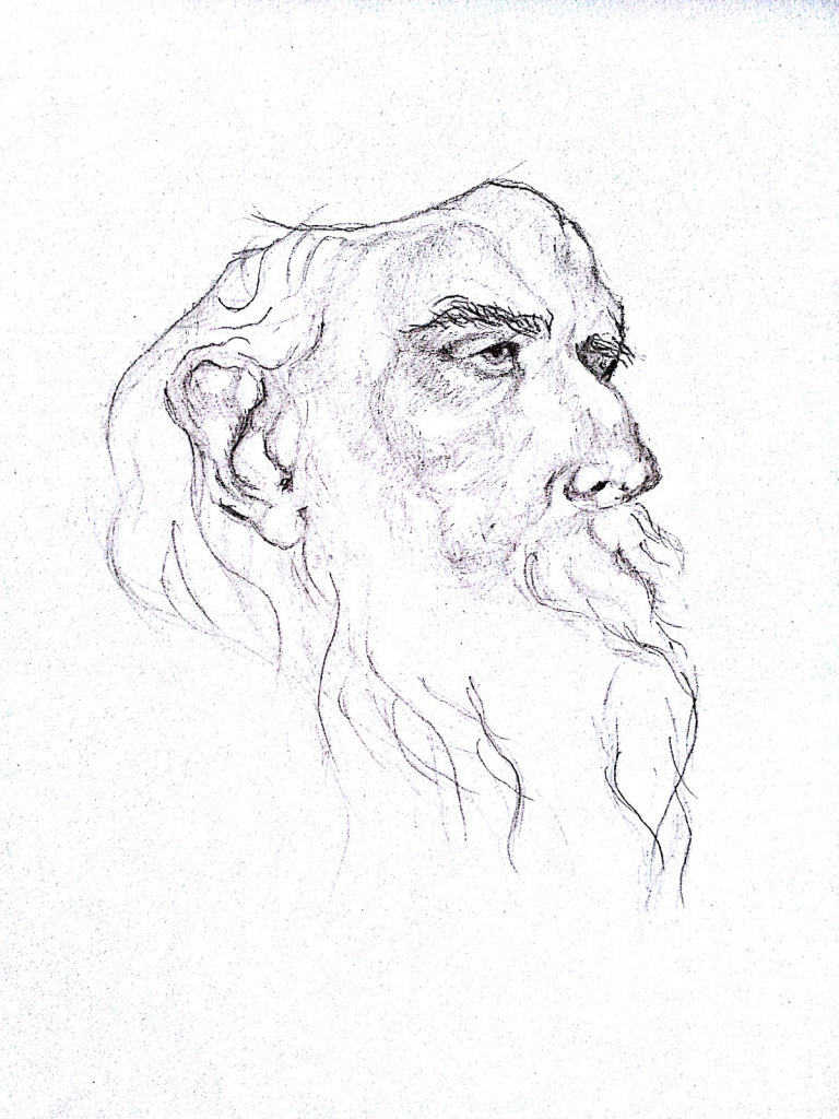 Pencil Sketch Rabindranath Tagore