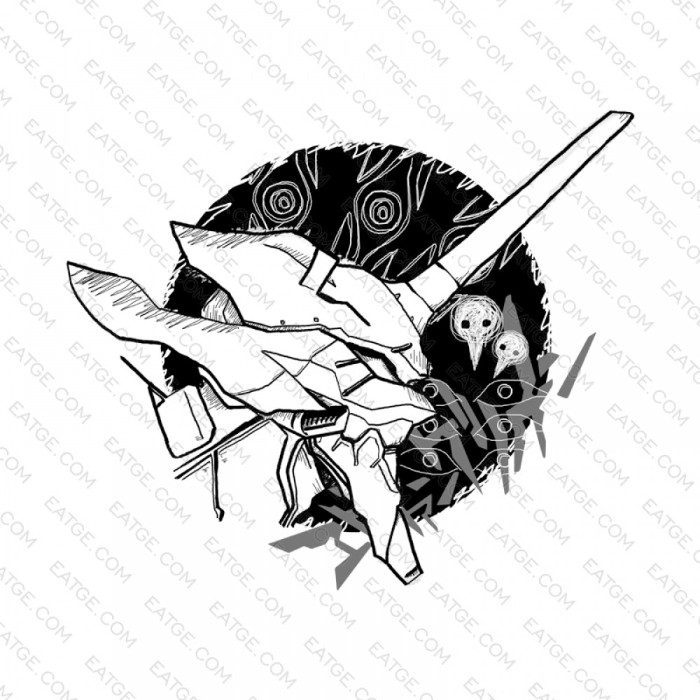 1000x1000 Pencil Hand Drawn Angry Eva 01 White T Shirt