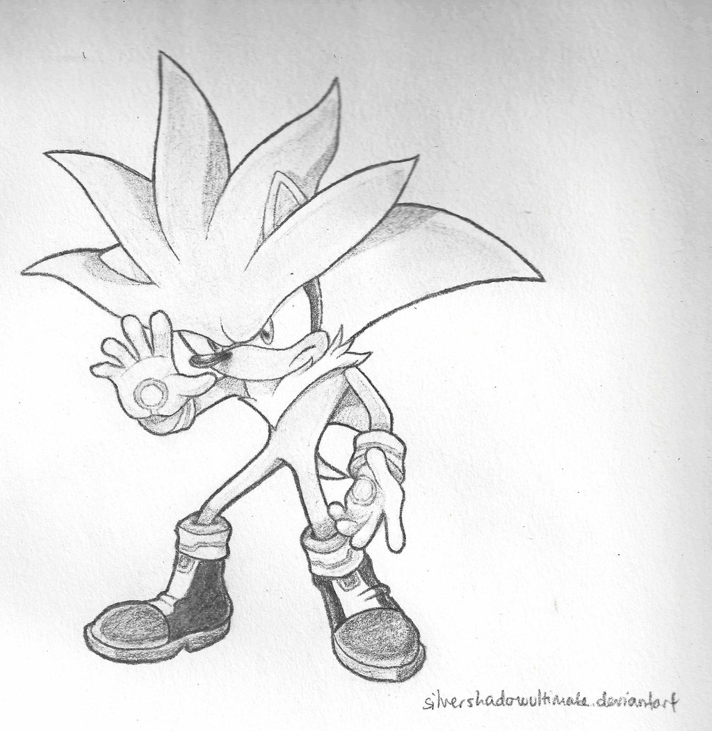 1024x1050 Silver The Hedgehog [In Pencil] By Silvershadowultimate