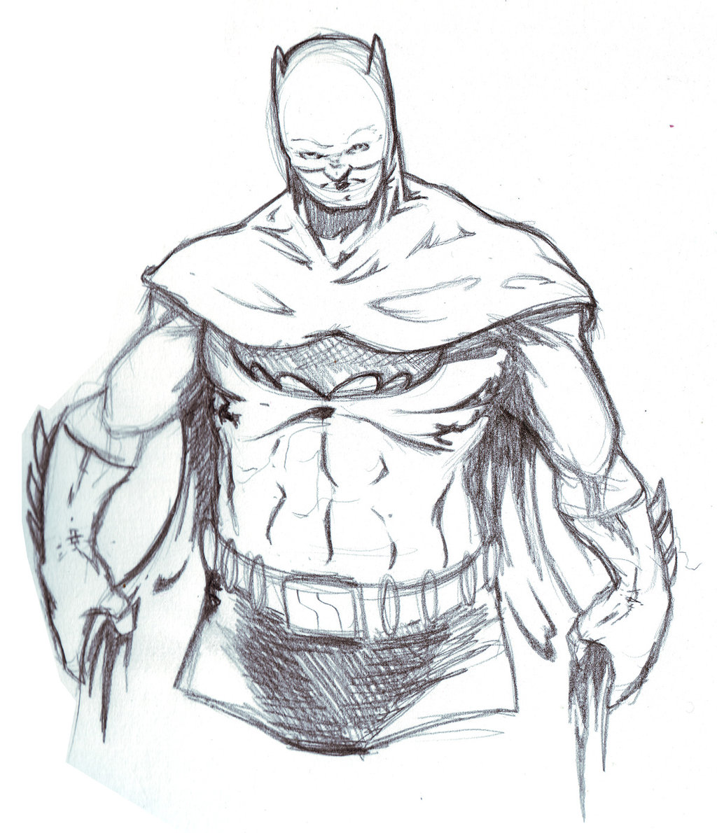 1024x1190 Batman Pencil Sketch 15 Min By Mdmackay