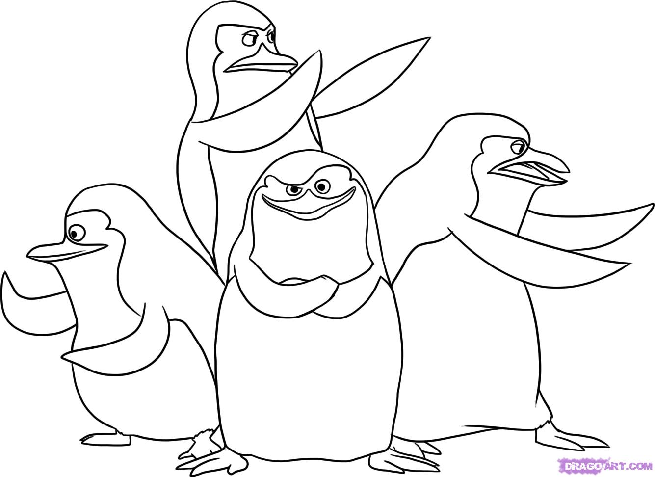 1335x972 Penguin Coloring Sheet Teach March Penguins