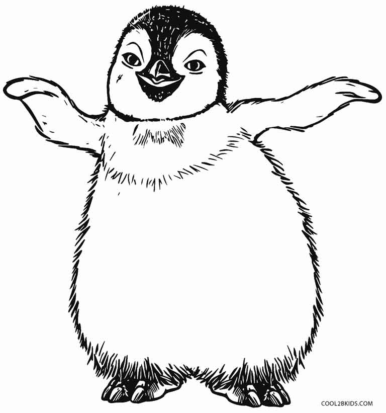 768x821 Printable Penguin Coloring Pages For Kids Cool2bkids