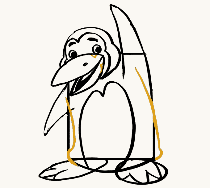 680x610 How To Draw A Cartoon Penguin In A Few Easy Steps Easy Drawing