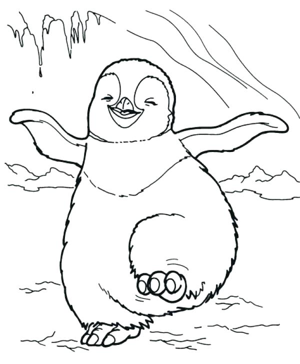 600x726 Coloring Pages Of Penguins