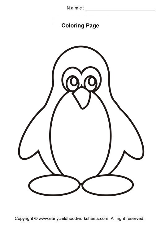 520x730 Penguin Coloring Pages Easy And Simple Coloring Pages For Early
