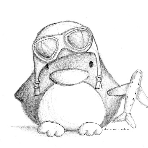 500x501 Flying Penguin By B Keks
