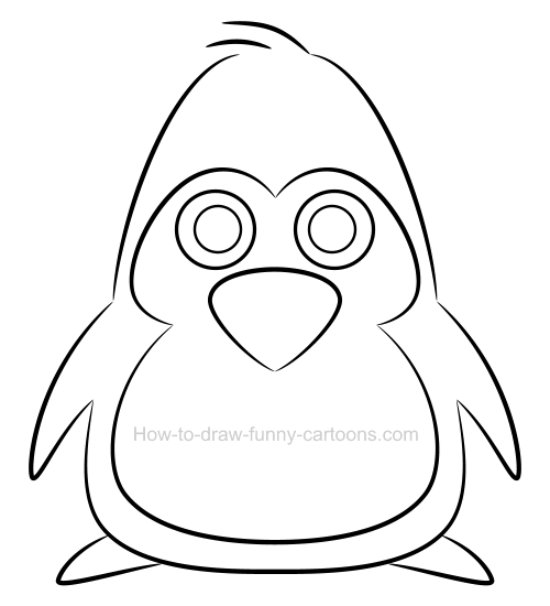 500x550 To Draw A Penguin Clip Art