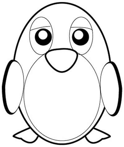 400x473 Drawn Penguin Easy Draw
