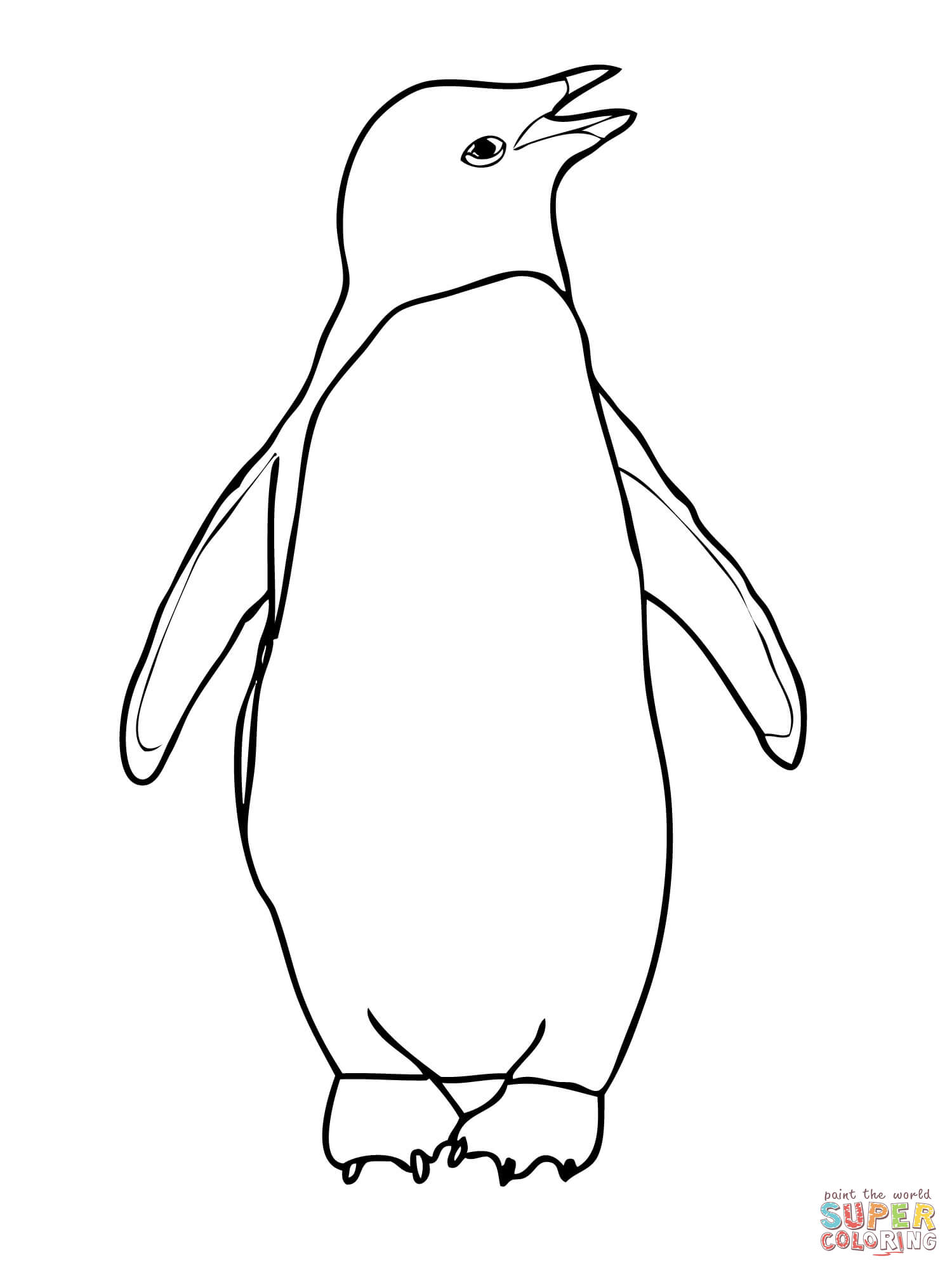 Penguin Outline Printable