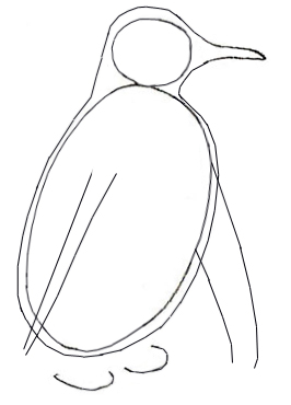 266x370 How To Draw A Penguin