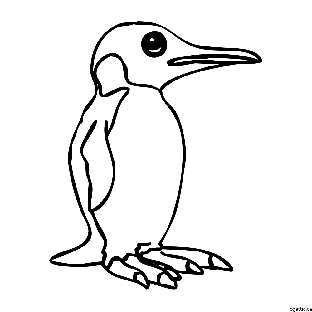 1000x1000 Penguin Cartoon Drawing In 4 Steps With Photoshop