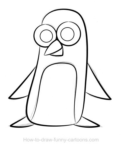 420x518 Penguin Drawings (Sketching + Vector)