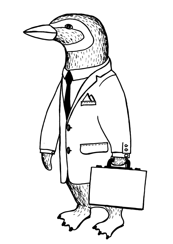 595x842 Penguin Drawing Jonas Claesson