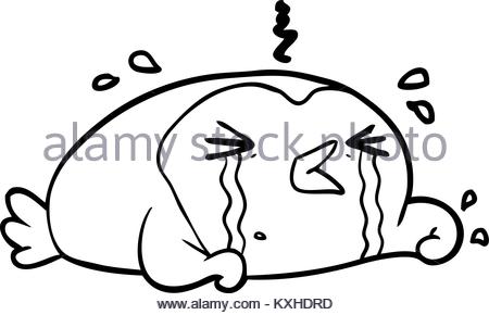 450x290 Line Drawing Of A Crying Penguin Stock Vector Art Amp Illustration