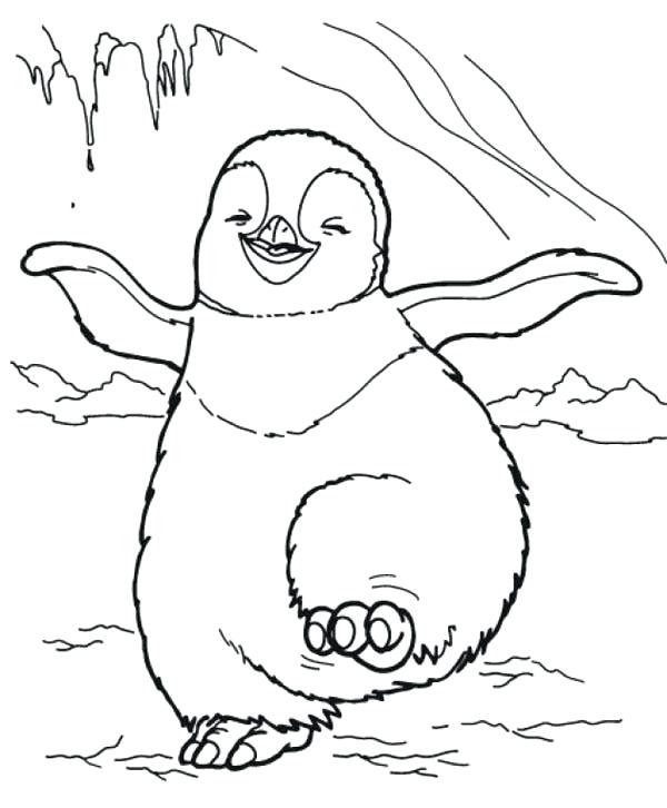 600x726 To Draw A Baby Penguin Step 4 Coloring Page Free Pages For First