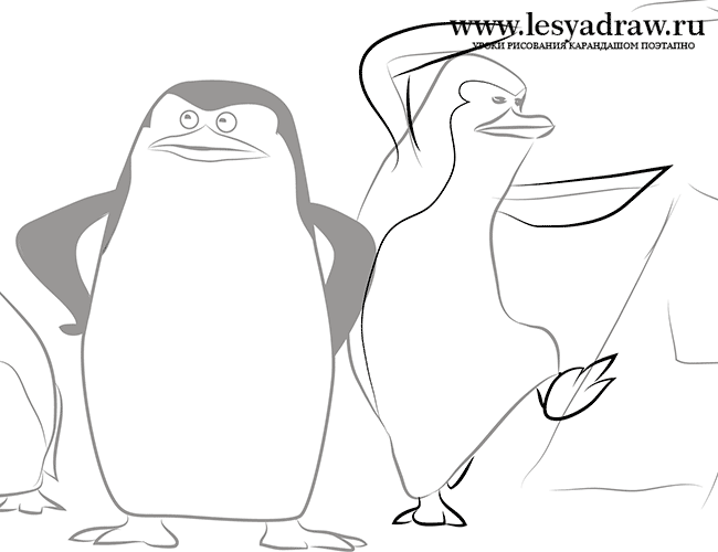 650x500 How To Draw Penguins From Madagascar