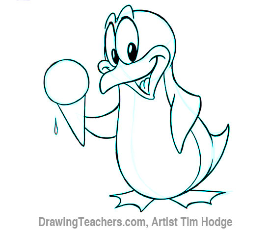 550x469 Drawn Cartoon Penguin