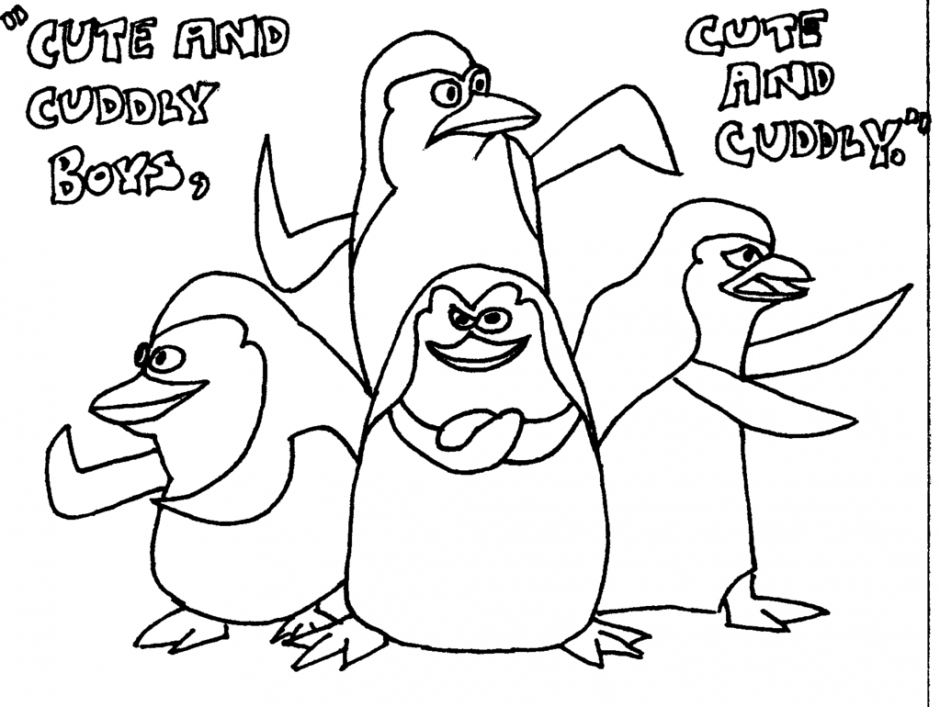940x707 Coloring Pages Penguins Of Madagascar Coloring Page For Kids