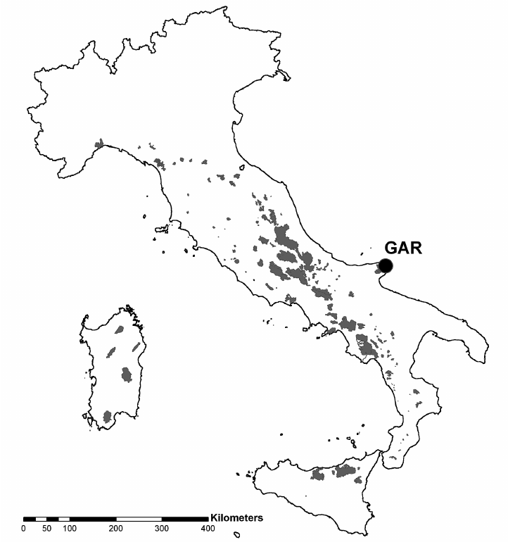 722x770 Map Showing The Location Of Foresta Umbra Study Area